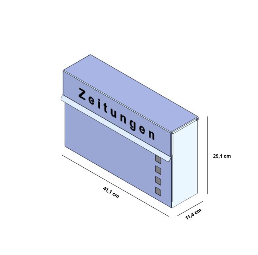 Zeitungskasten Edelstahl 